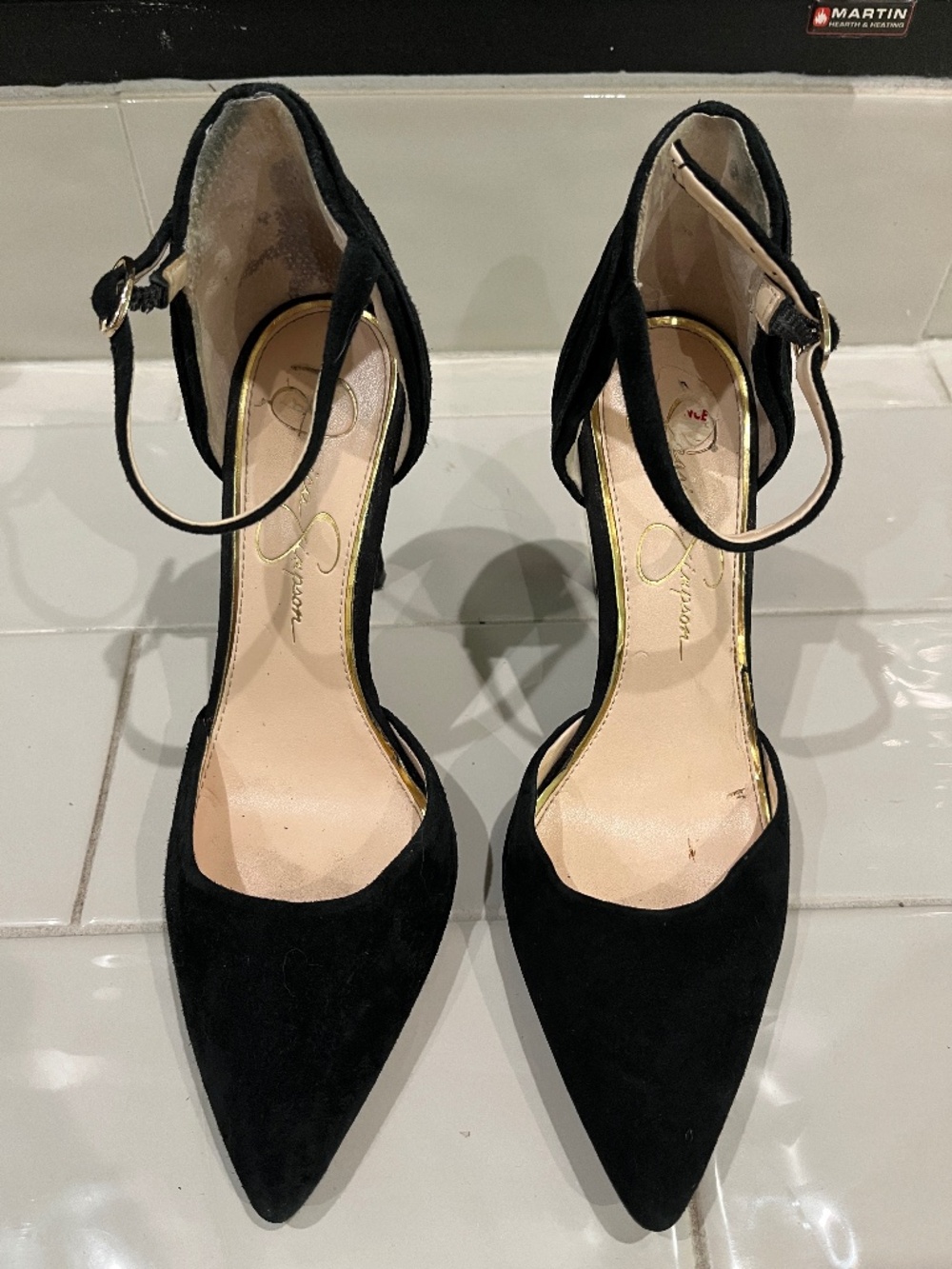 Jessica Simpson black suede heels size 6